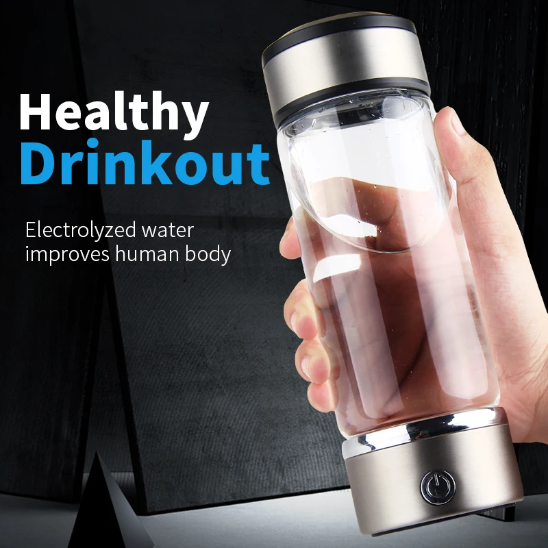 360ml Portable Hydrogen-Rich Water Cup 3 Minutes Mode Electric Hydrogen Rich Water Generator Bottle Titanium Quality Filter