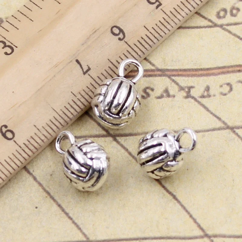 10szt Charms 3D siatkówka 15x10x10mm tybetański brąz srebrny kolor zawieszki antyczne tworzenia biżuterii DIY Handmade Craft — zdjęcie 2