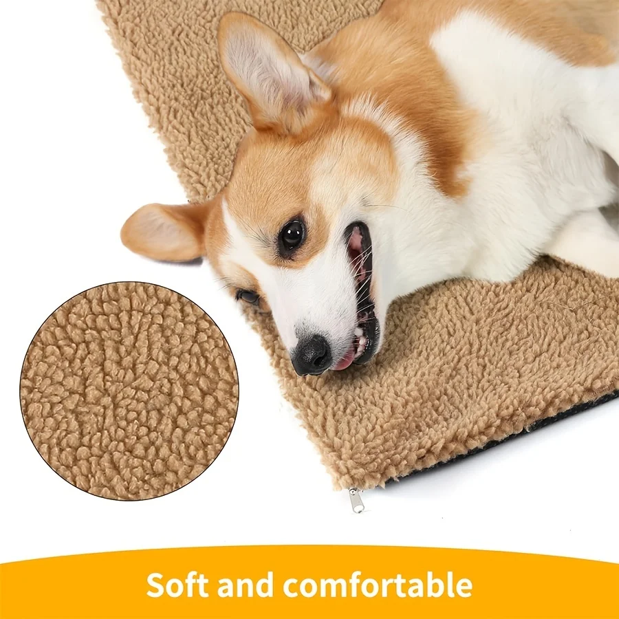 Cozy Self Heating Pet Pads Pet Blanket Puppy Pad Washable Pad Warm Cushion Mat with Thermal Body Heat Reflecting Core Pad