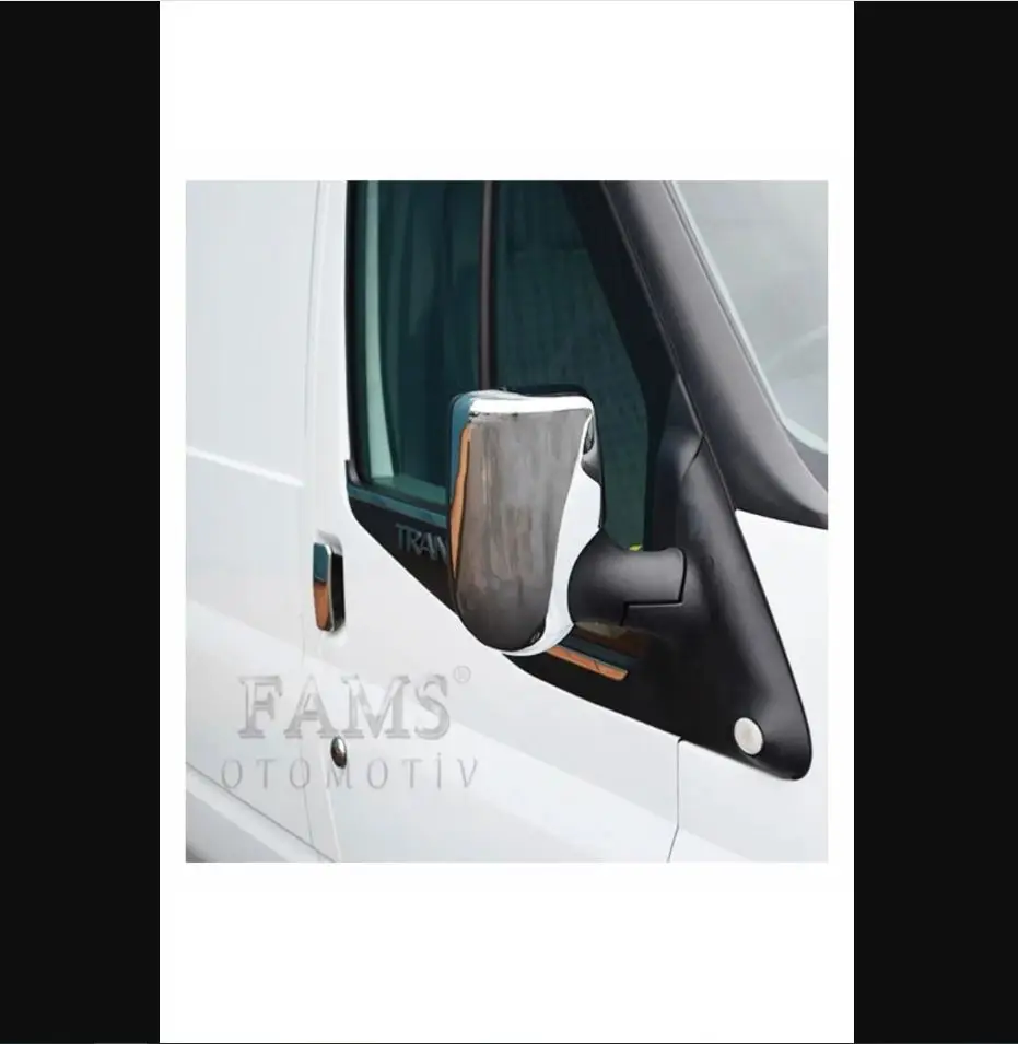 

For Ford Transit Chrome Mirror Cover 2 Pices 2000 To 2025 Stainless Steel - Chromium Styling Modify Spoiler Hood Protect Sweeper