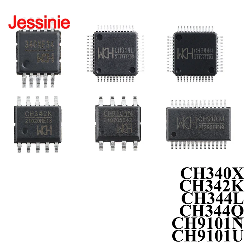 20Pcs/1pc CH340X CH342K CH344L CH344Q CH9101N CH9101U USB To Serial Port Chip USB To Dual Serial Port Chip USB