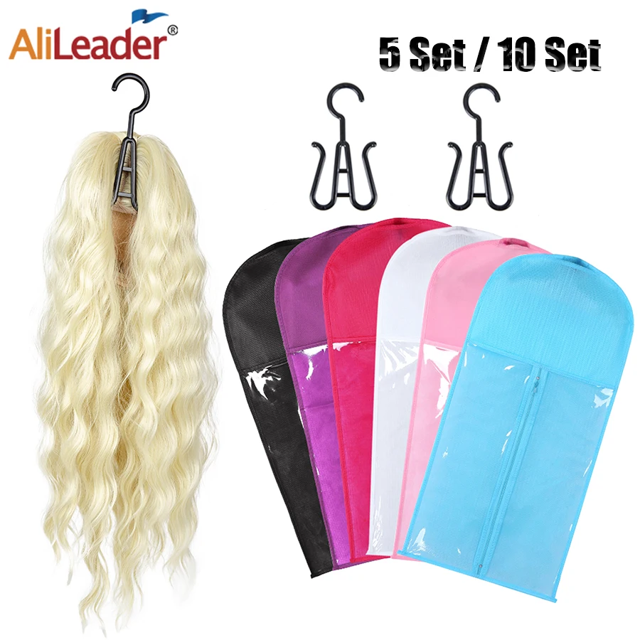 

New Wig Bags Storage With Hanger Wig Storage Wig Bag With Wig Hanger For Multiple Wigs Hair Extension Wig Holder Wig Accessories