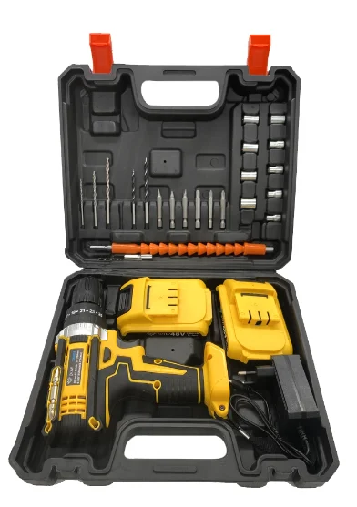 مثقاب لولبي من Neverdie مع خطاف ، 36 فولت ، 48 فولت ، بطاريتين #4