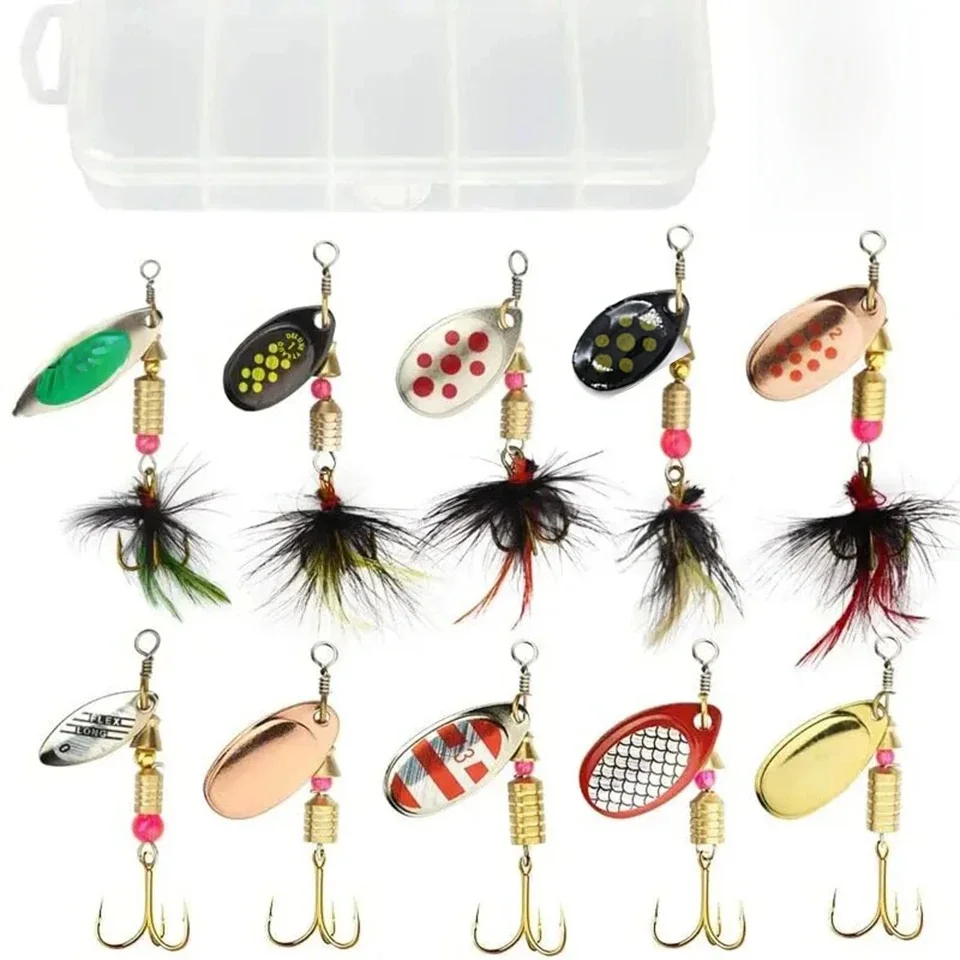 Metalowa łyżka Spinner Lure 2 do 8g 3.5g 10 sztuk/partia Spoonbait Crankbaits woblery wędkarskie na szczupaka szydełkowy zestaw przynęty — zdjęcie 2