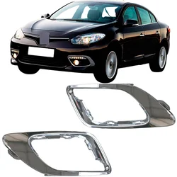 Fog Headlight Frame Right Left Protector Grill For Renault Fluence 2013-2016 Abs Chrome or Black 261A23821R 261A32113R