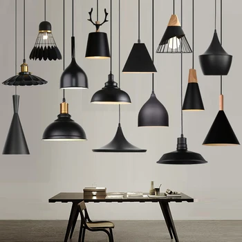 Moderne Hangende Plafondlampen Aluminium E27 Hanglampen Kroonluchter Industrieel Huis Woonkamer Slaapkamer Keuken Decor Verlichting