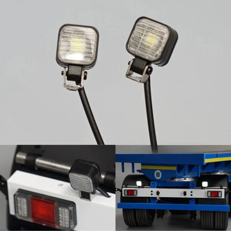 RC LED Breedte Licht Vierkante Spotlight Lamp Voor 1/10 RC Crawler Trx4 Defender Scx10 En 1/14 RC Tractor Truck 770S FH16 Arocs - afbeelding 2