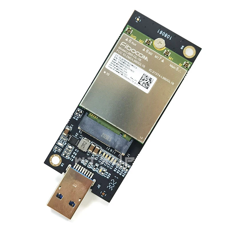 Fibocom L860-GL-16 LTE CAT16 module 4G 5G wwan card GPS 1Gbps with USB adapter antennas