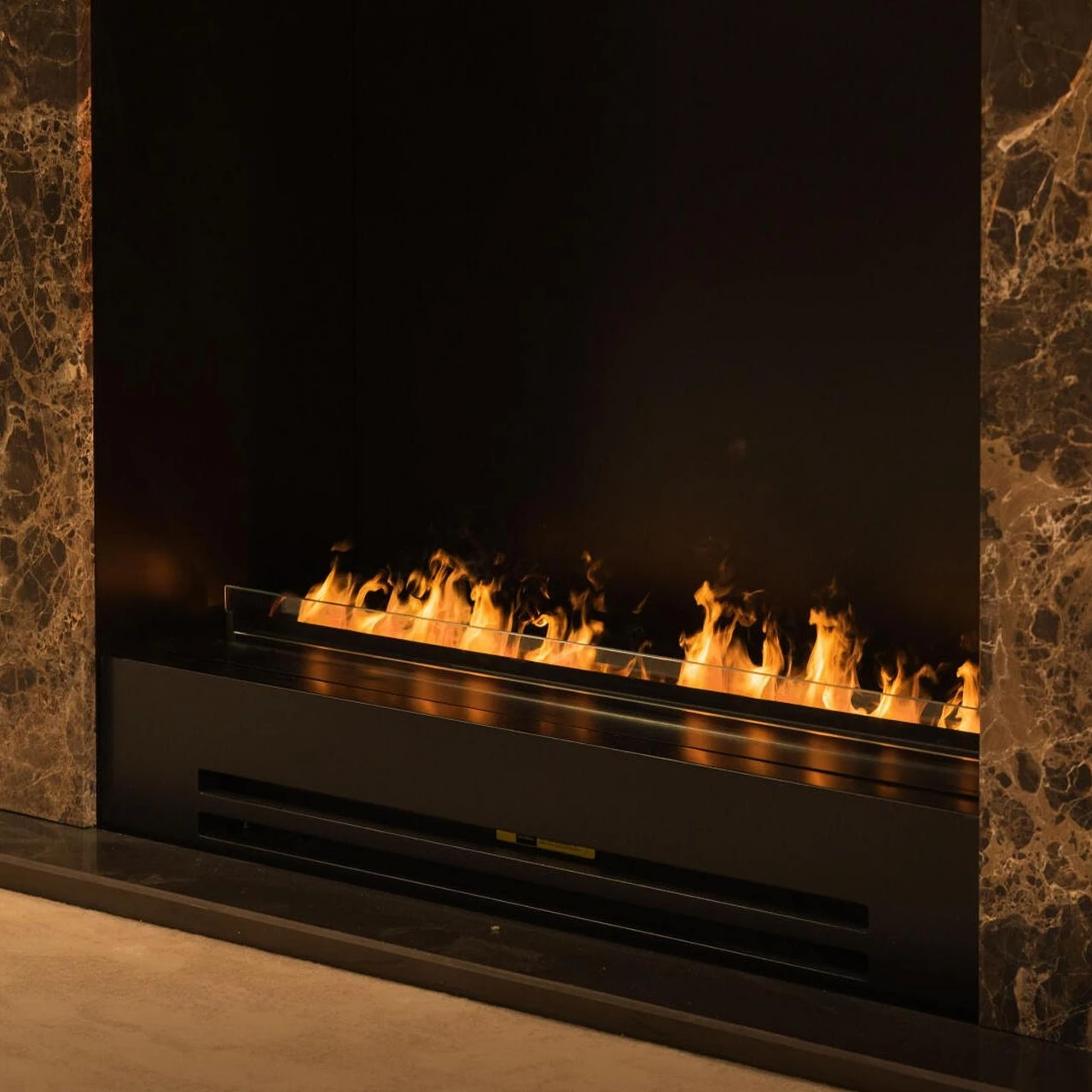 

tuya wifi smart burner kamin electric rectangle bio ethanol fire stainless steel fireplace burner