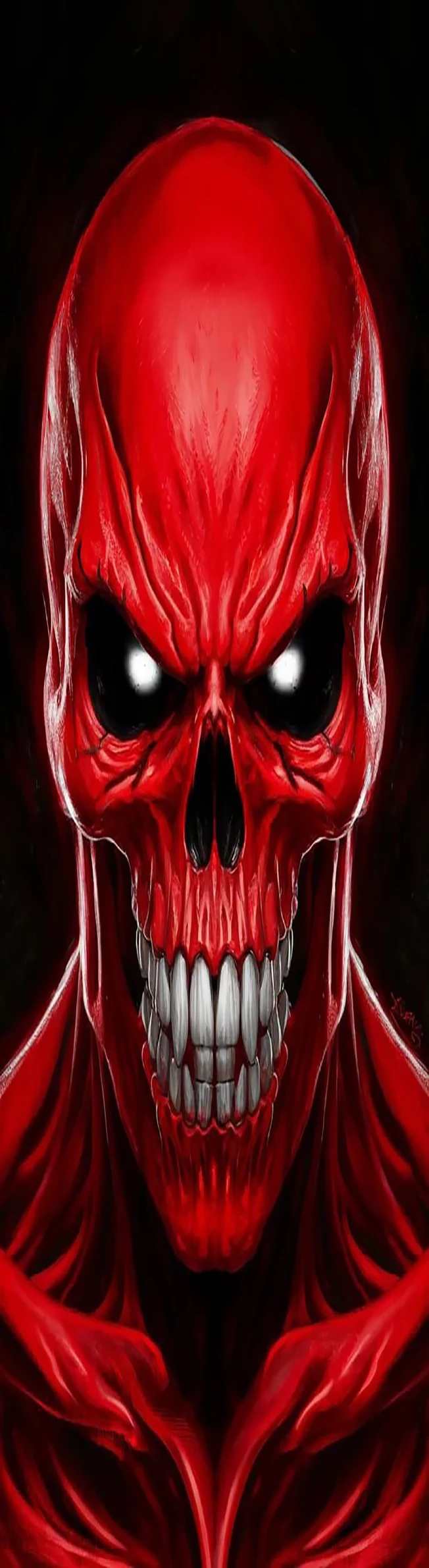 Red Muscle Skull With Gold Light Pattern Electric Scooter Anti-slip Sticker Sandpaper Skateboard Grip Tape Sheet 84*23cm