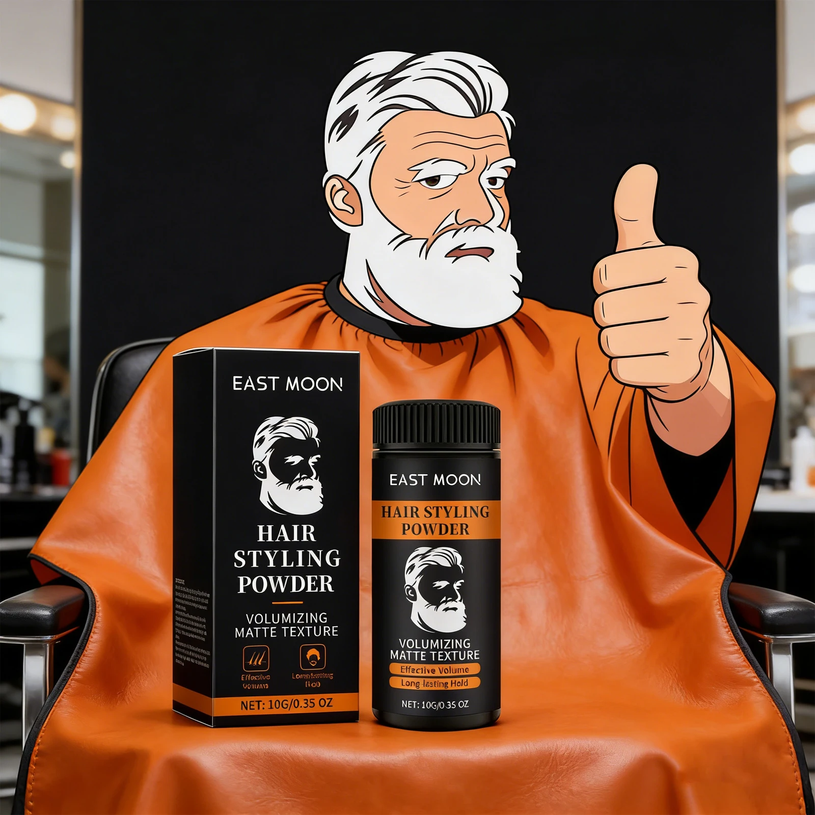 

Матовая пудра для укладки волос East Moon 10г - мягкая фиксация, контроль жирности, освежение, стойкий эффект, натуральный матовый эффект для укладки волос