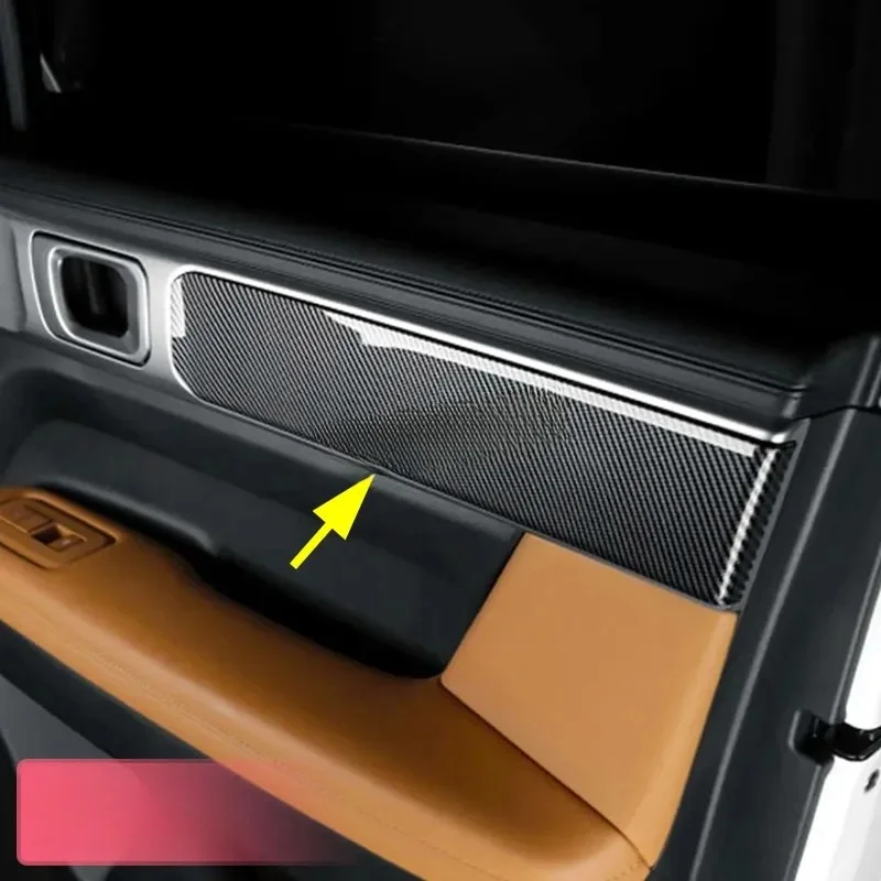 For 2024 2025 Hyundai Santa Fe Interior Door Panel Trims Moulding Accessories Carbon Fiber