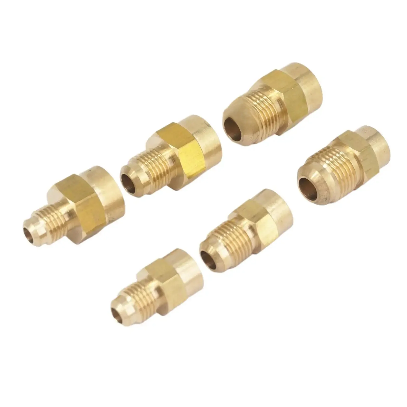 Gwint kielichowy 7/16" 5/8" 1/2" UNF męski x 1/8" 1/4" 3/8" NPT żeński mosiądz SAE 45-stopniowe adaptery montażowe złącza rurowego — zdjęcie 2