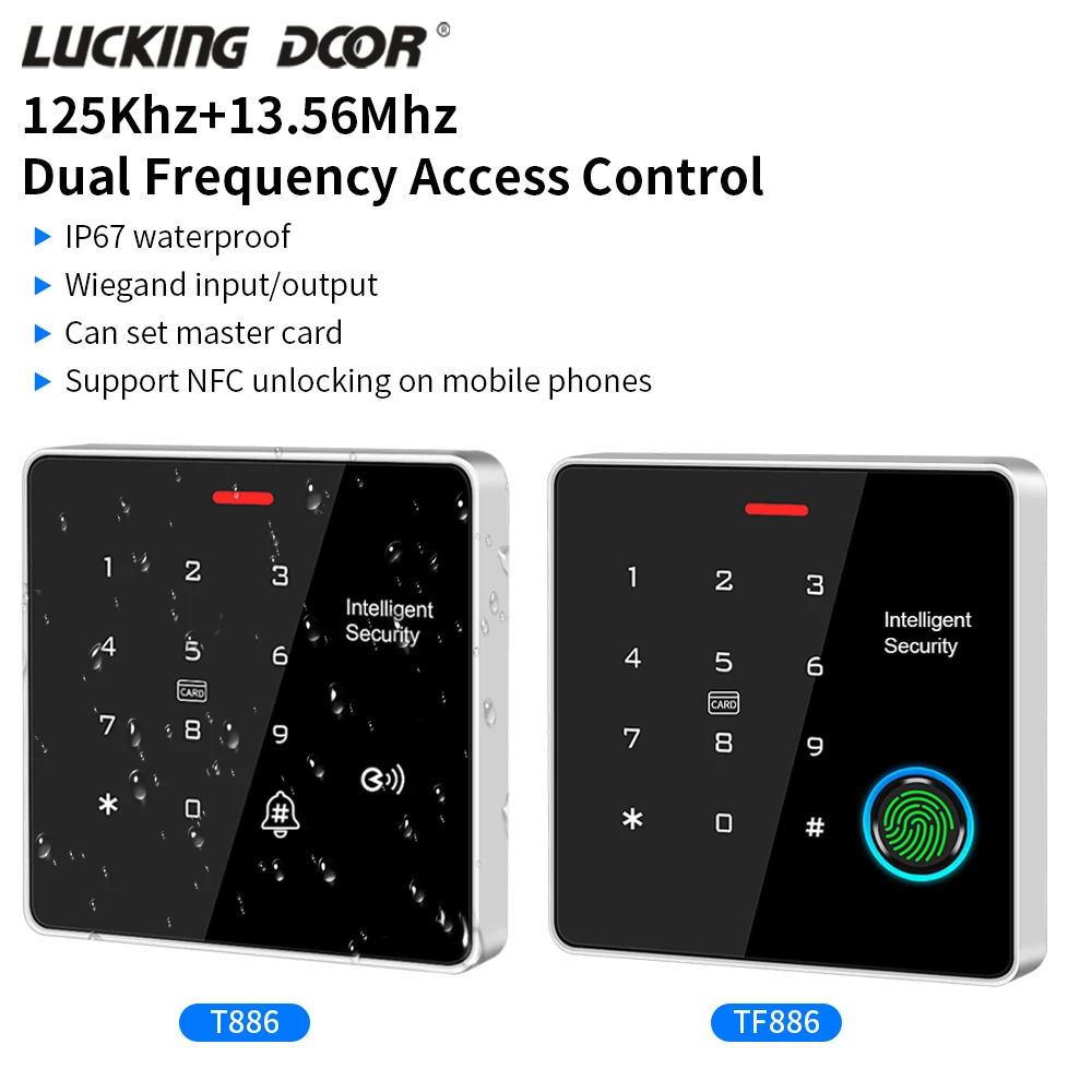 

Access Control Reader Fingerprint with Management Card RFID 125Khz+13.56Mhz Rfid Access Control System