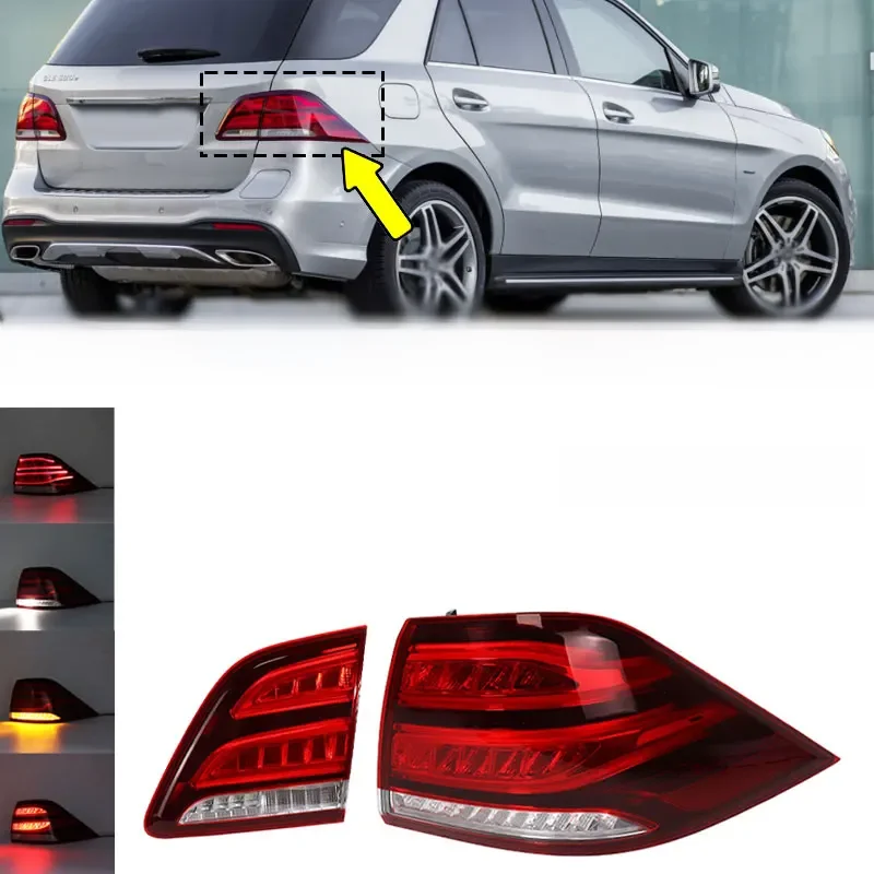 Akcesoria samochodowe światło tylne LED do Mercedes-Benz W166 GLE-Class GLE320 GLE350 GLE400 GLE500 2016-2019 Auto tylne światło A1669065701 — zdjęcie 2