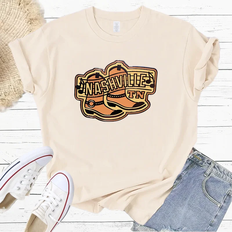 In Nashville Music Concert Fashion Sports Women's T-Shirt Harajuku Graphic Clothing Women's Top,Drop Ship