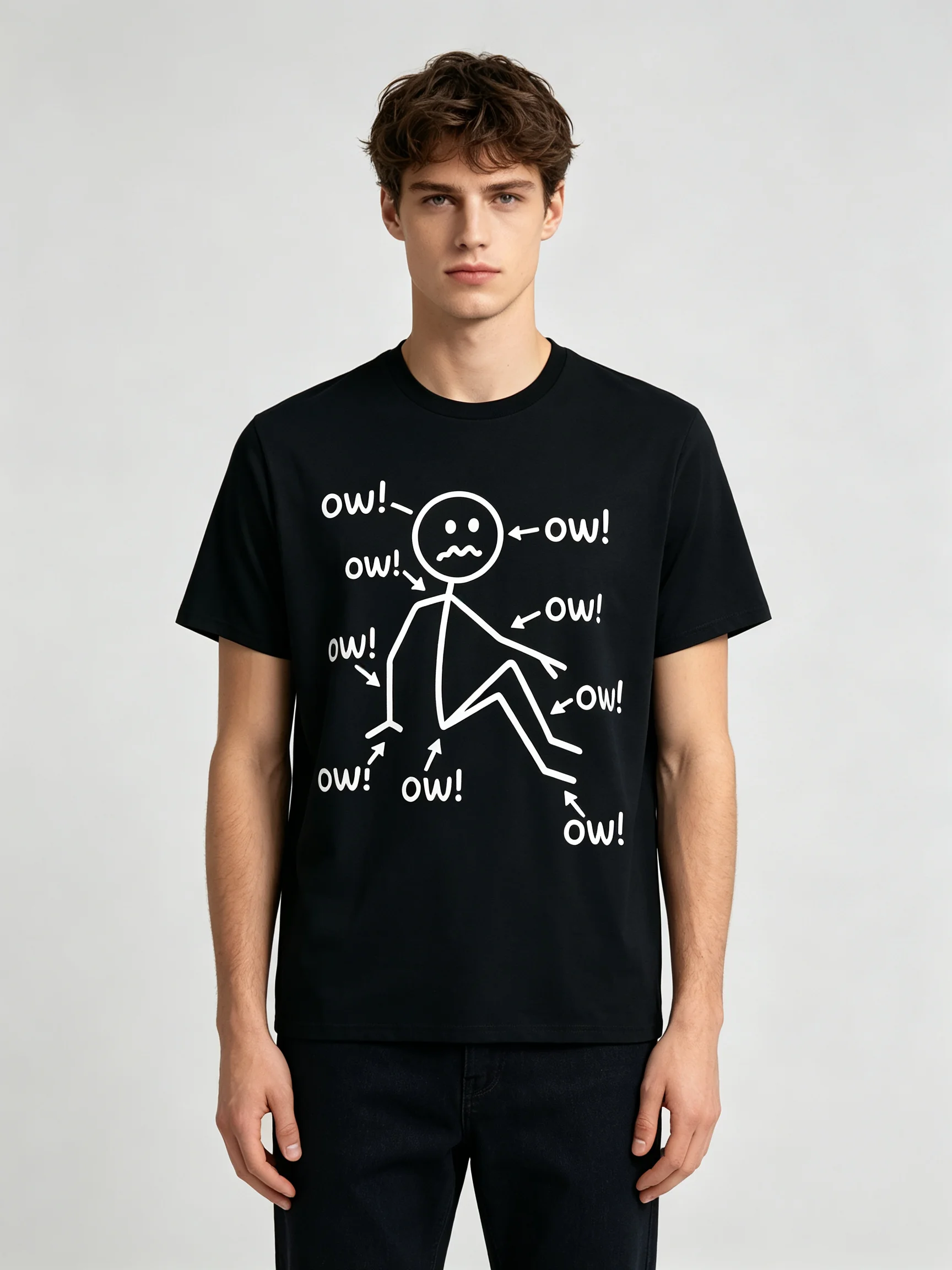 Unisex Plus Size Chronic Pain Awareness T-Shirt, Smiling 