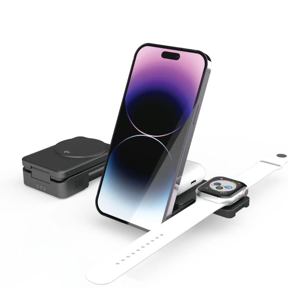 Iwhere iPhone Airpod Apple Watch Mac safe 3in1 Qi2 high speed wireless charger IQW-310Q2