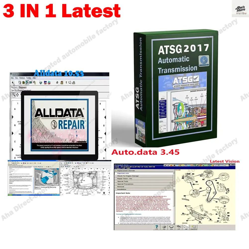 

Autodata 3.45 obd2 scanner Wiring Diagrams data + Alldata 10.53 Car accessories Tool + ATSG 2017 Unit Failure Detection Software