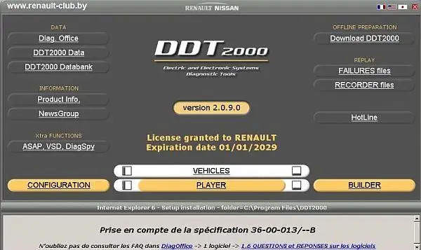 Renault DDT2000 4.0.9 (patch_inside) + Hamel bázis 02.2021 diagnostic Adalék Munkaeszköz Álnok diagnostics bel Renault / nissan vehicles