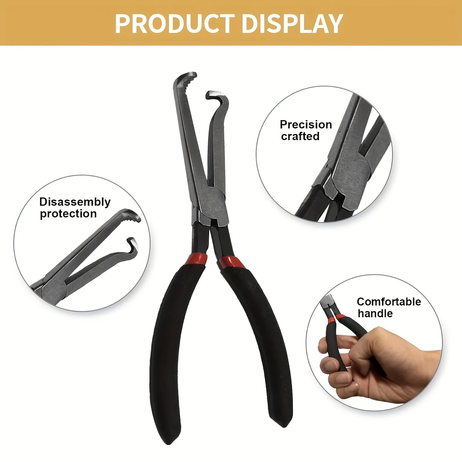Carbon Steel Disconnect Pliers – Automotive Fuel Line & Spark Plug Removal Tool, Electrical Line Separator Wrench image 3