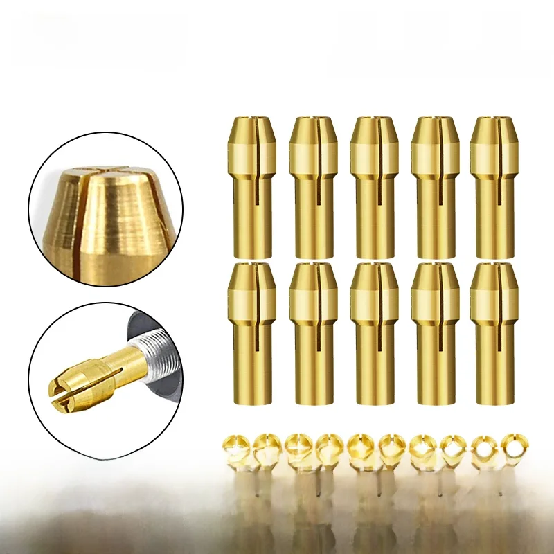 XCAN mosiężny uchwyt zaciskowy 4.3mm Shank 0.5/0.8/1.0/1.2/1.6/1.8/2.0/2.2/2.4/3.0/3.2mm akcesoria do narzędzi obrotowych wiertarka zaciskowa — zdjęcie 2