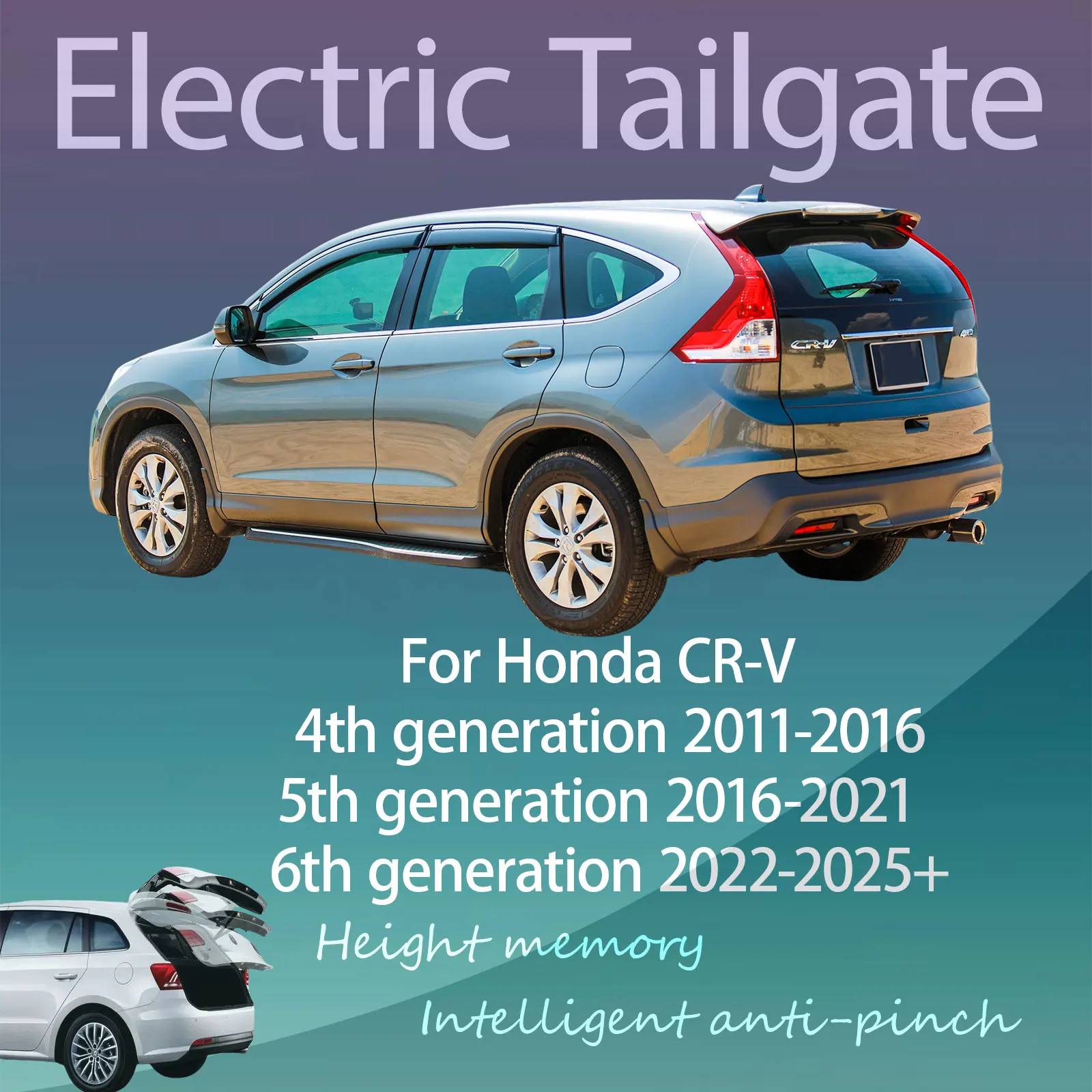 For Honda CR-V 4th/5th/6th generation 2011-2025+ Electric Tailgate Hands Free Operation Dual Rod Electric Trunk Suction