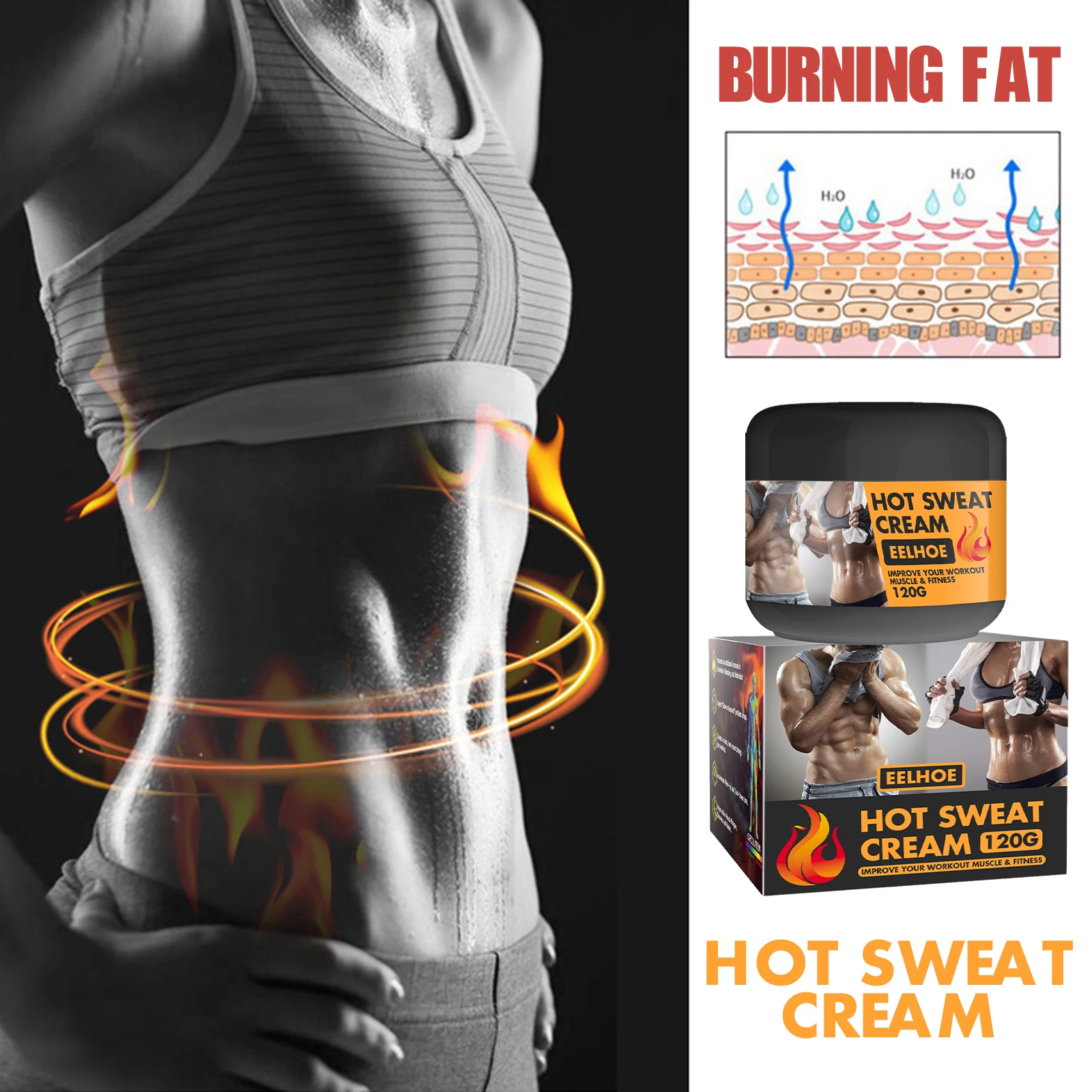 

Body Sculpting Cream Boosting Workout Efficiency Promoting Abdominal Burning Strengthening Muscle Shaping Tightening Ab Cream