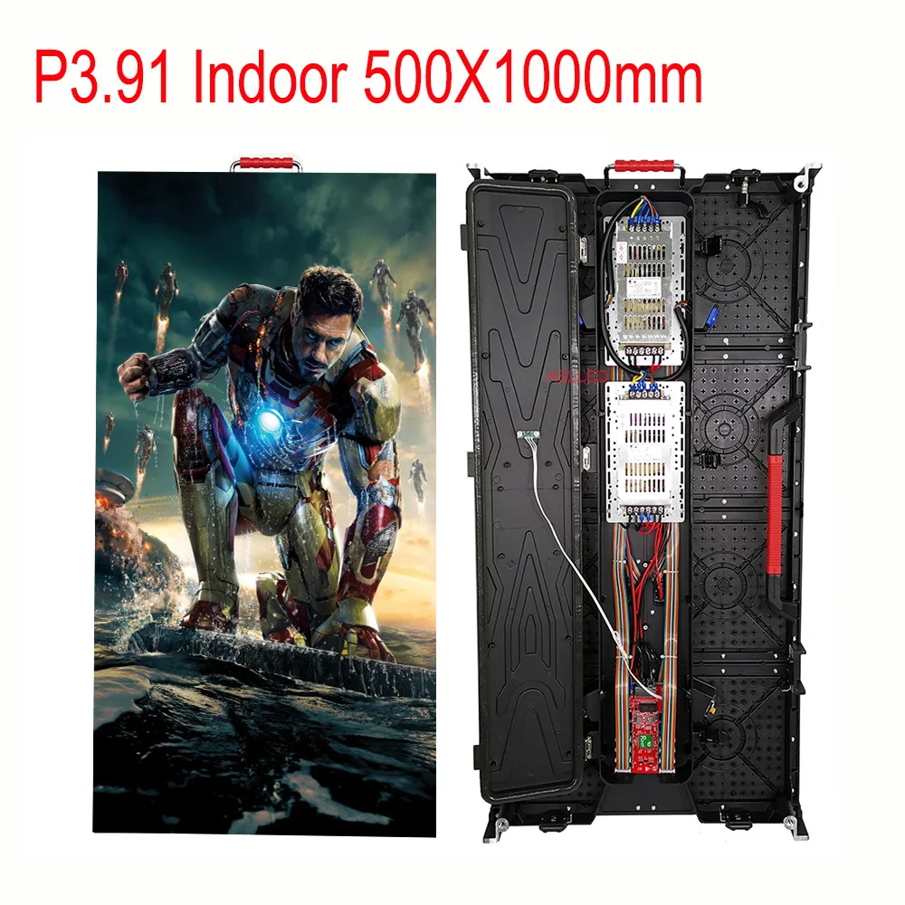 HD full color LED screen P3.9 indoor LED die-casting aluminum panel 500x1000mm large LED display customization