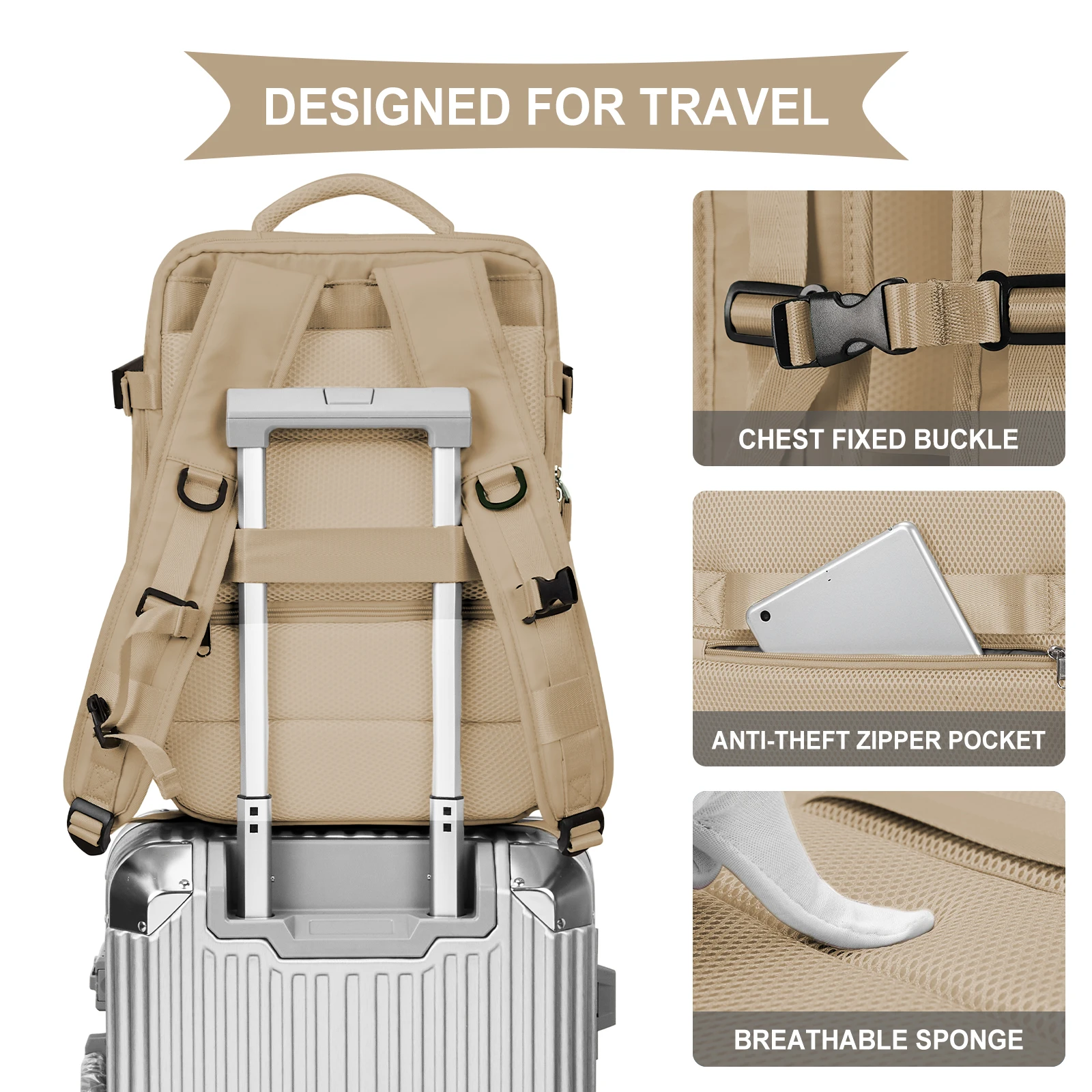 Backpack 40x30x20 Airplane, Ryanair Cabin Hand Luggage Backpack, Easyjet Laptop Backpack for Aeroplane Travel, School Backpack