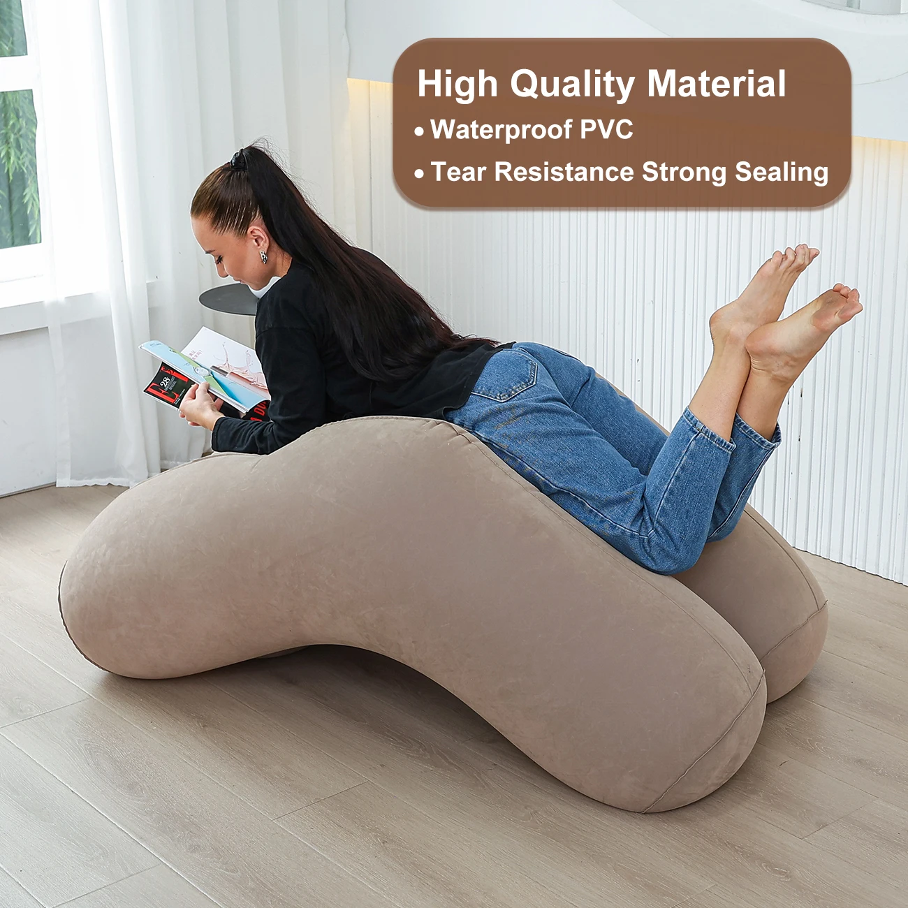 Bean Bag Chair, Large Reading Chair for Adults Ultra-Comfy, Corner Floor Sofa, Furniture for Living Room Bedroom Gaming image 2