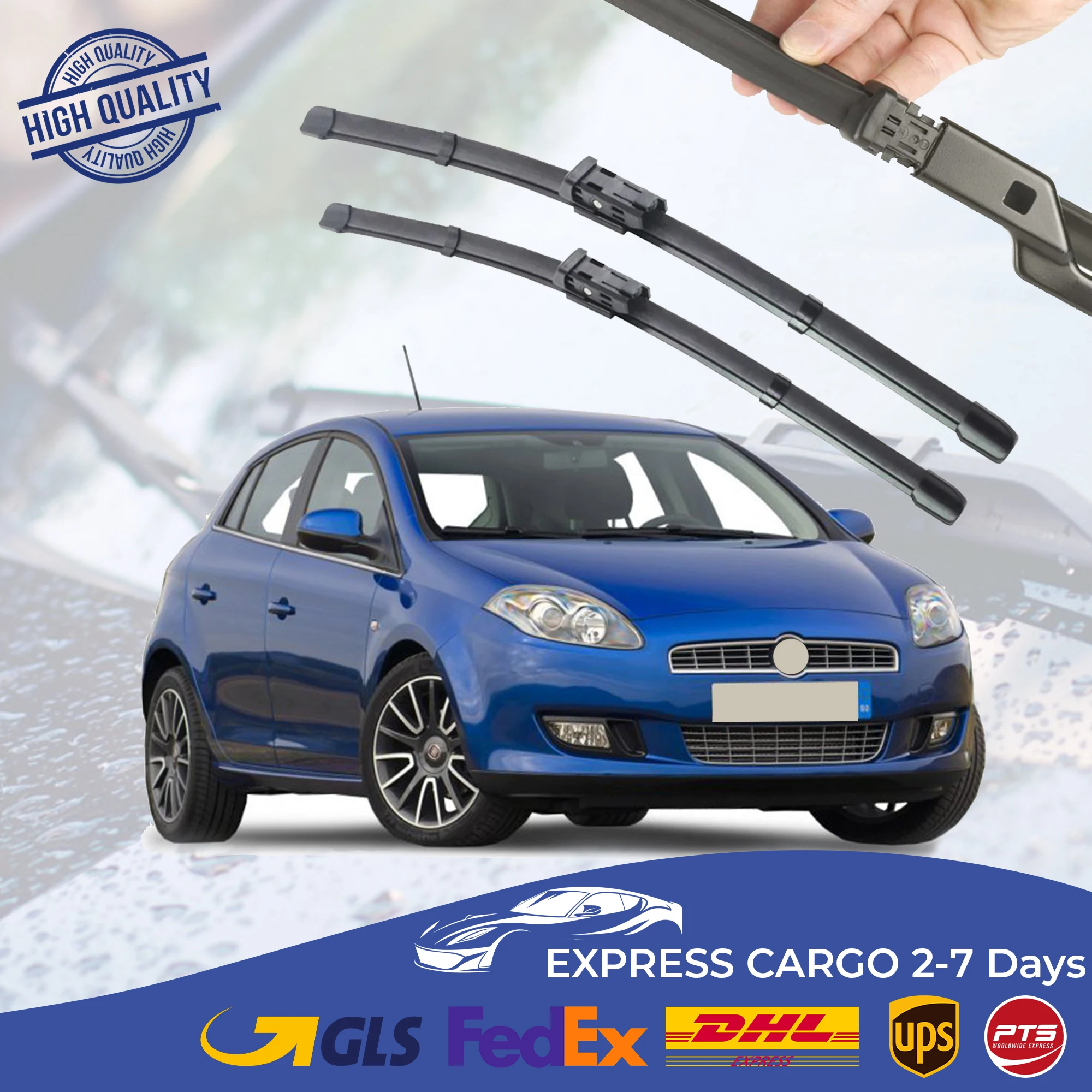 Car Wiper Blade For Fiat Bravo 2007 2008 2009 2010 2011 2012 2013 14 Auto Windscreen Windshield Wipers Blades Window Wash Front