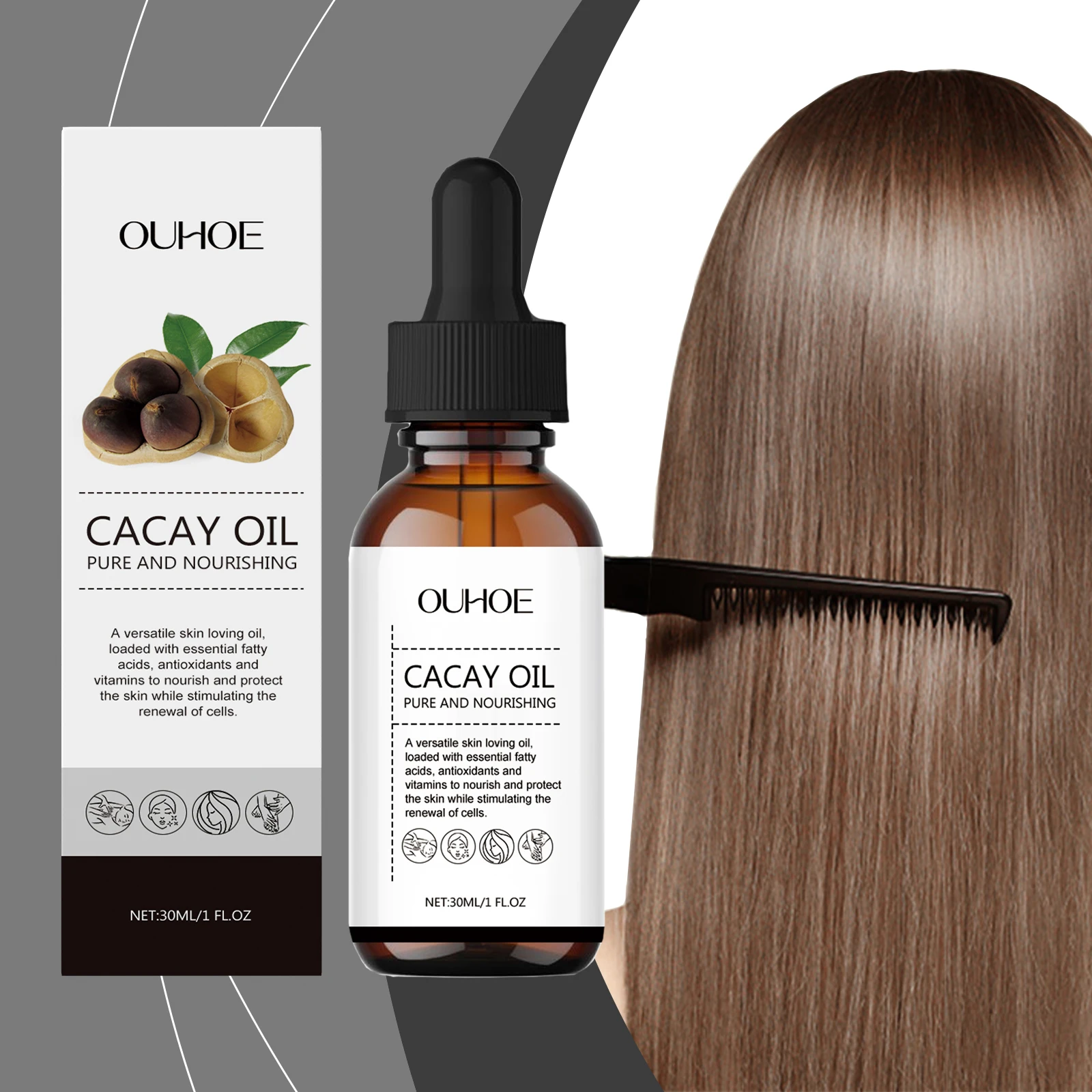 

Ouhoe 30 мл увлажняющее эфирное масло для тела Calim Oil Repair для ногтей Питание кожи лица и тела Гладкие волосы Аромат ухода Эфирное масло