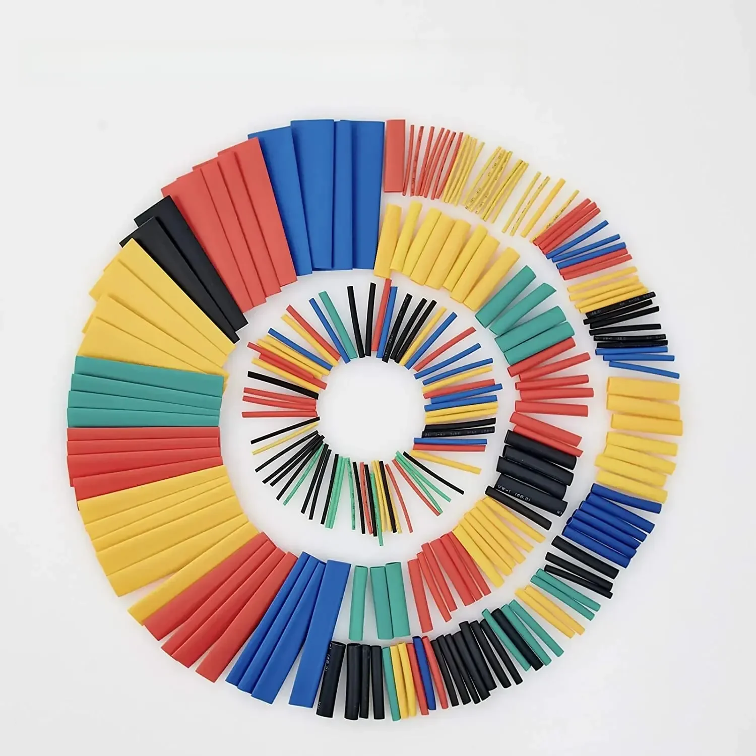 Gaine thermorétractable pour isolation électrique, kit de tubes ronds, câble métallique 2:1, 5 documents, 8 tailles, 164 pièces, 328 pièces