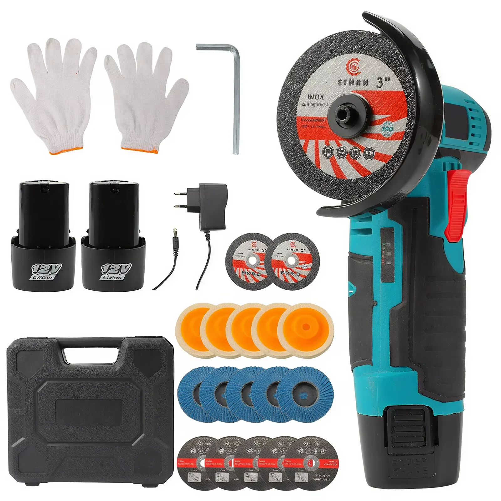 19500 Rpm 12V Mini Haakse Slijper Slijpen Draadloze Handheld Machine Oplaadbare Lithium Batterij Grinder Cushing Power Tools