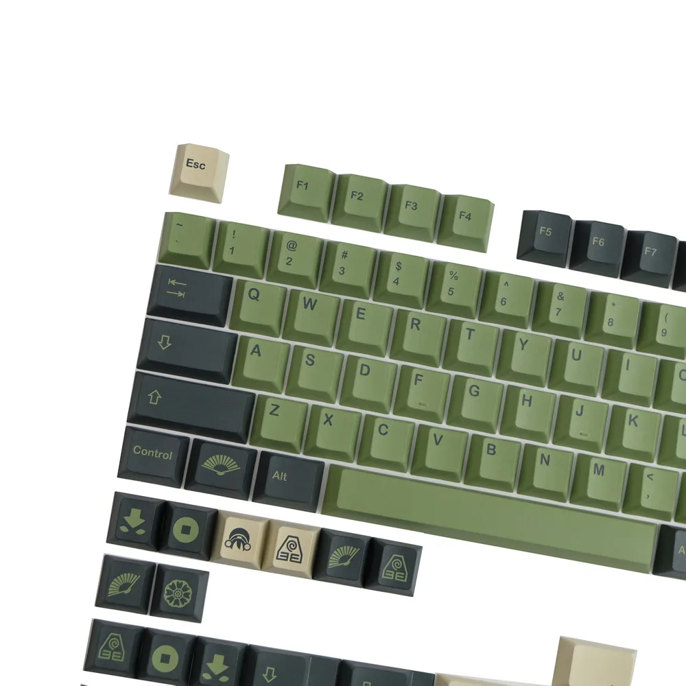 GMK Terra-teclas PBT personalizadas para teclado mecánico, 140 teclas, perfil de cereza, DYE-SUB