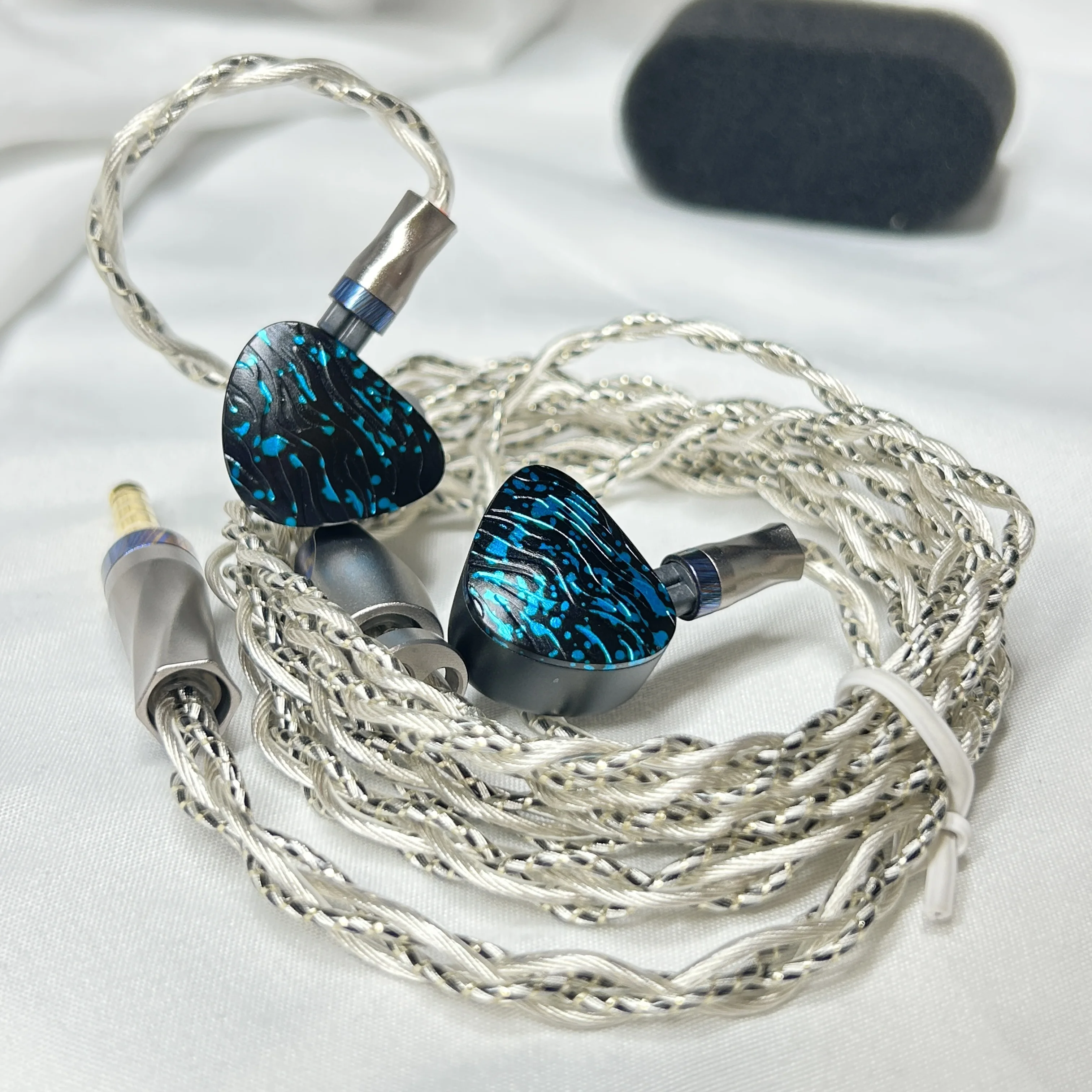 Tigerism Obsidian Ink HiFi Earphones 10mm Tesla Dynamic Driver IEM Flagship Audiophile in-Ear Monitor High Resolution Earbuds