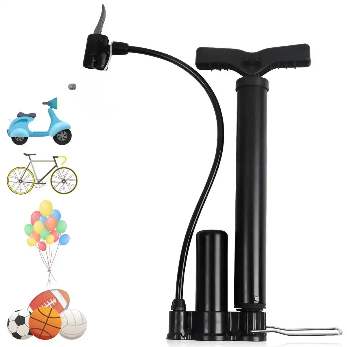 AliExpress Bicycle Pump Bike Manual Air Pump Portable Balloon Tire Inflator Schrader Valve Floor Pump Manual