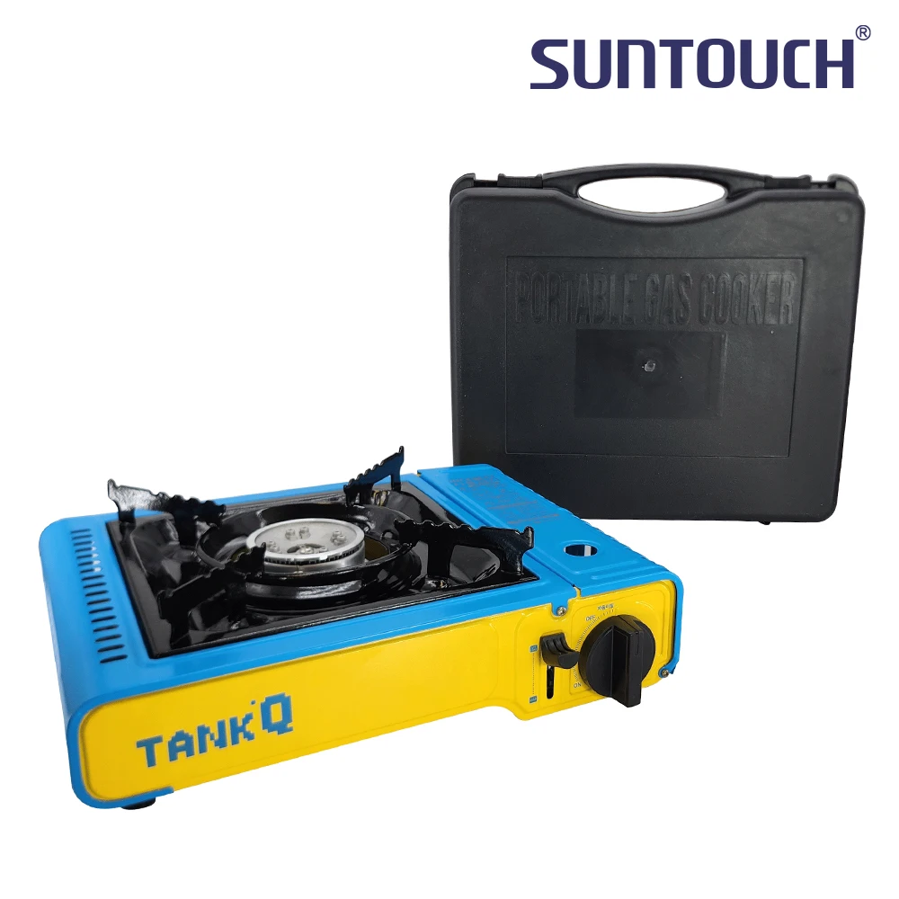 [Super Deal] Sun-touch TANQ Classic Portable gas-staved camping gas burner ST-9100 (Yellow & Blue)