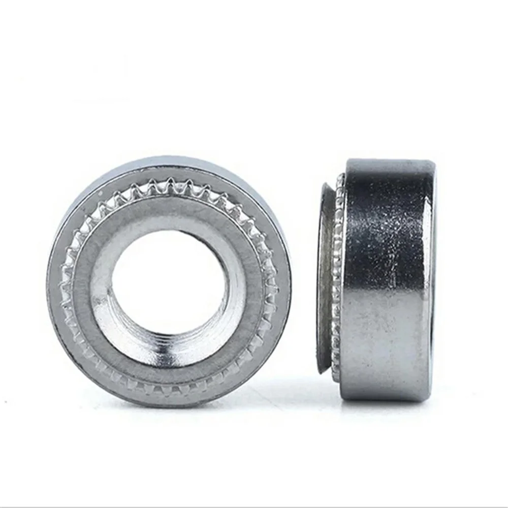 

SP-M10-0/1/2 Thin Crimped Nuts Server Cabinet Insert Self Clinching Press Fit Captive Sheet Metal Fastener Stainless Steel Panel