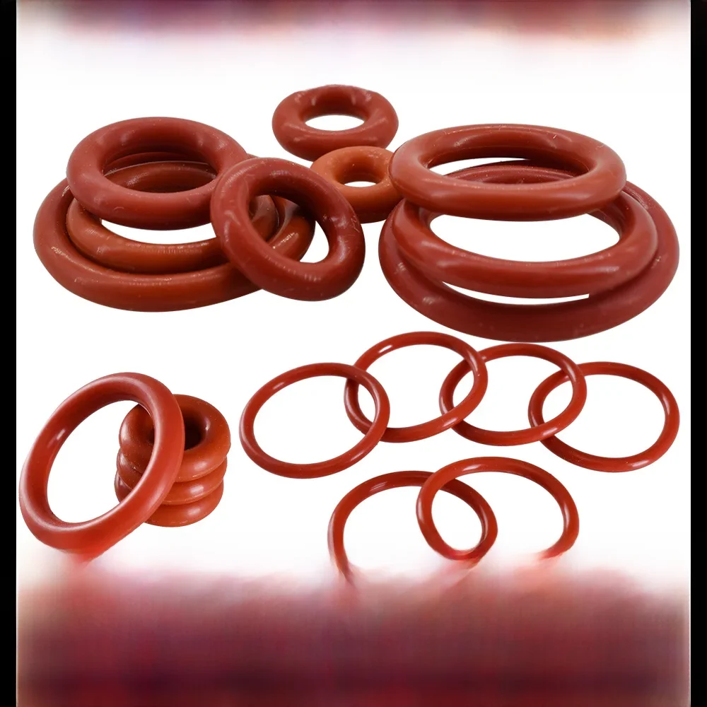 Silikon-Dichtung rot vmq Hochtemperatur-Gummis ch eiben in Lebensmittel qualität, die Öl beständigkeit abdichten O-Ring-Unter leg scheiben O-Ring-Abstands halter