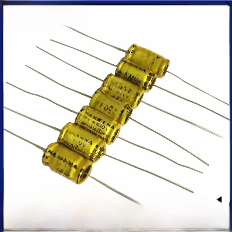 5 sztuk 2.2/3.3/4.7/6.8/10UF/100V głośnik wysokotonowy bezstopniowy osiowy elektrolityczny zwrotnik poziomy kondensator — zdjęcie produktu 6