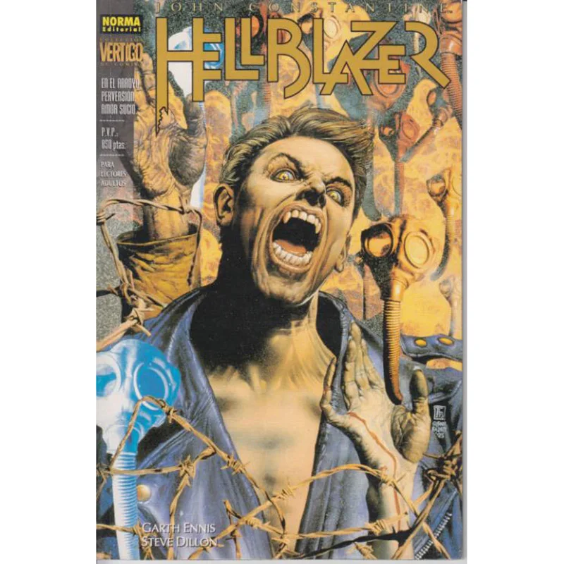 HELLBLAZER in the stream Dirty Love PERVERSION, VERTIGO collection N ° 49, DC COMICS, Norm ED., Year 1998, 1st ED. Spanish, GARTH ENNIS author, COMIC BOOK in Spanish, COMIC