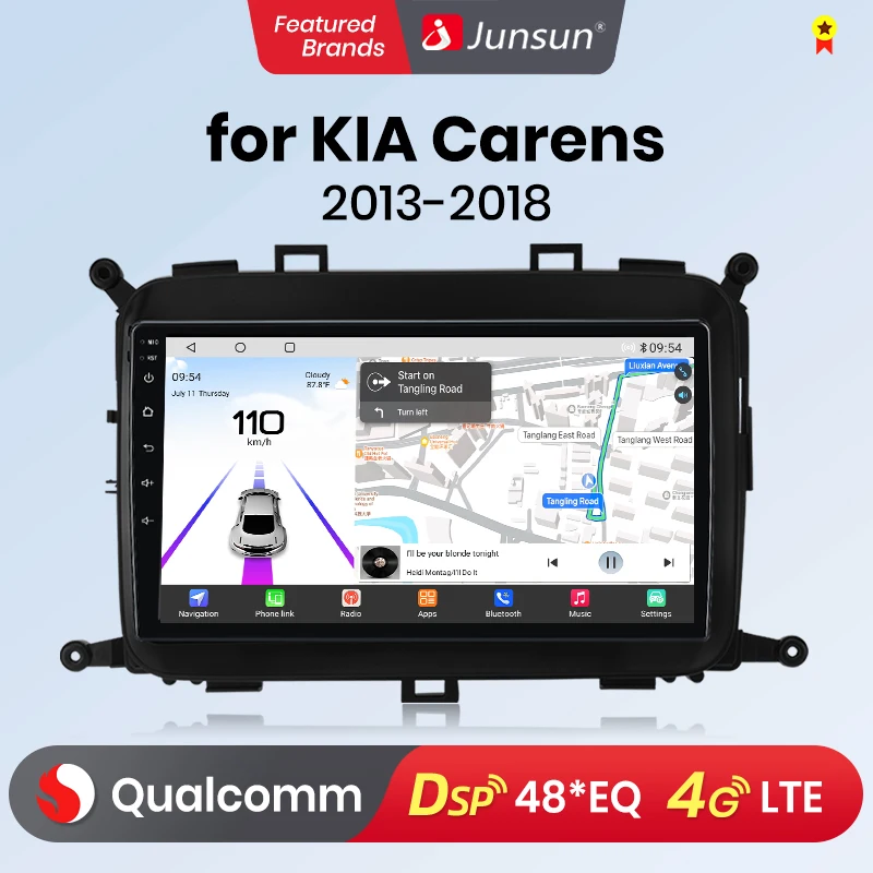 Junsun Qualcomm chip 8-Core Android13 Car Radio For Kia Carens 2013-2018 2015 2017 Wireless CarPlay Autoradio Stereo HD Screen