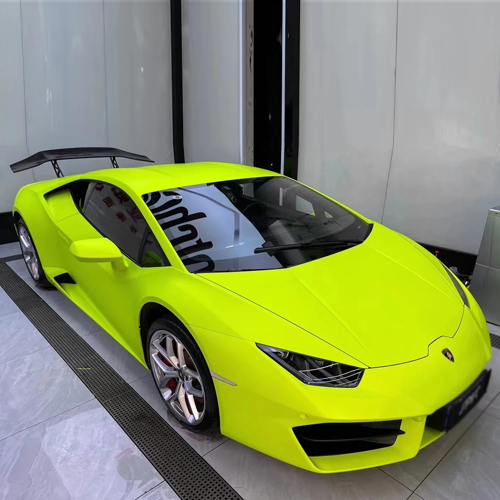 

Wrapmaster Ultimate Flat Matte Fluorescein Yellow vehicle wraps car wrapping paper