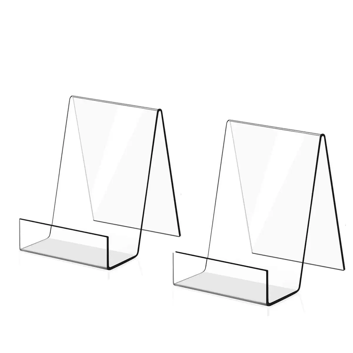 1/2/6pcs Clear Acrylic Display Book Stand  Easel Holder For Displaying Picture Albums, Books, Music Sheets, Artworks,CDs, Etc