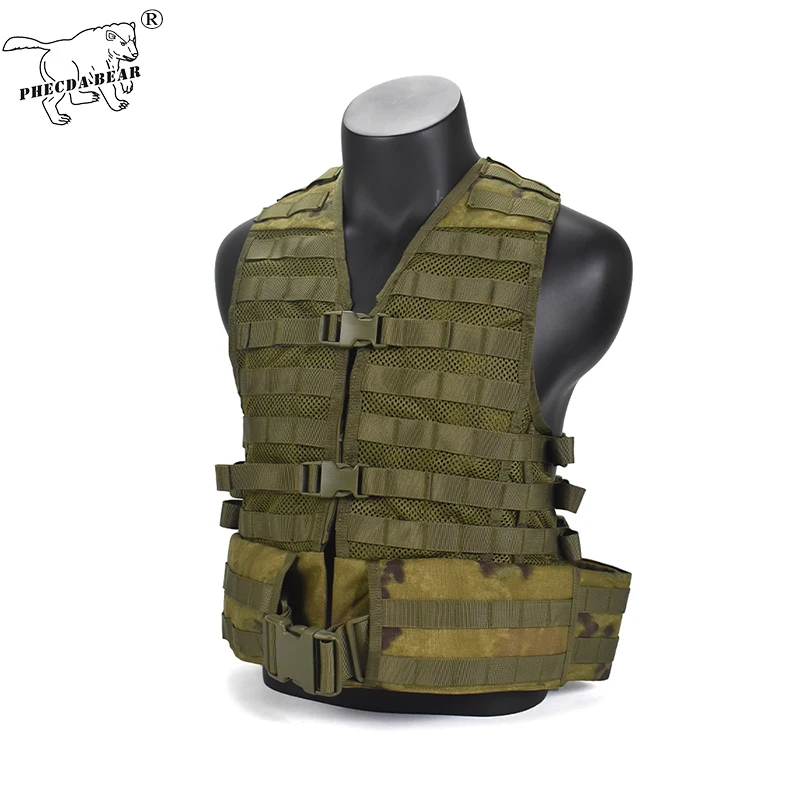 

PHECDA MIlitary gear 1000D waterproof polyester FG camouflage Mesh 6SH117 russian army chest rig tactical plate carrier vest