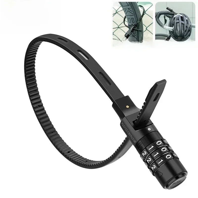 AliExpress NONE ROCKBROS 3-digit Password Helmet Lock Multipurpose Bicycle Electric Scooter Motorcycle Portable Anti-theft Lock Bike Accessories