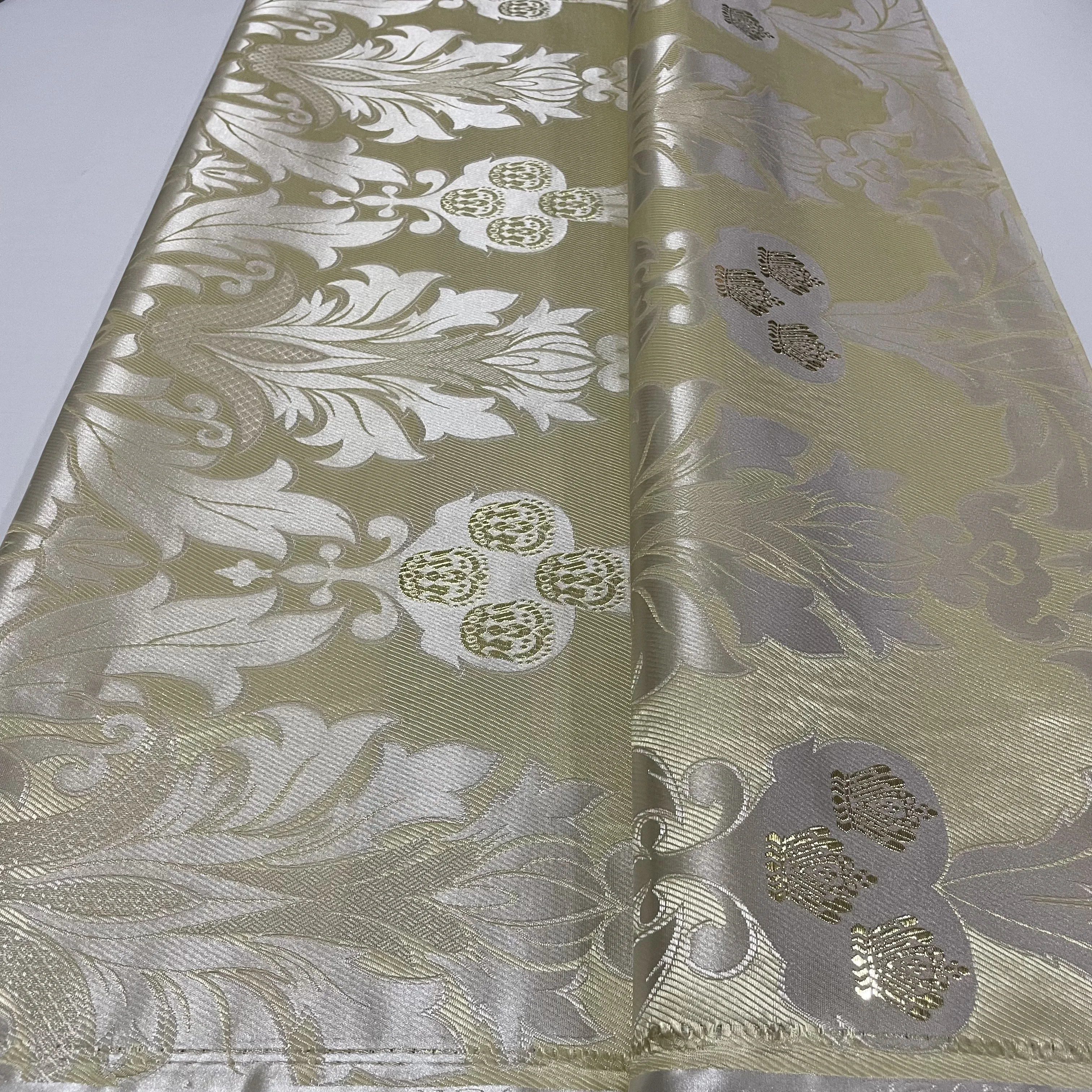 5 Yards African Damask Lace Fabric 2026 Nigerian Brocade Fabric DIY design Jacquard Damask Sewing For African Weddding Garment