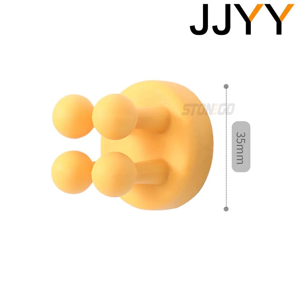 JJYY Silicone Hook Razor Holder Self Adhesive Toothbrush Key Towel Hanger Bathroom Wall Organizer Kitchen Utensil Storage Rack